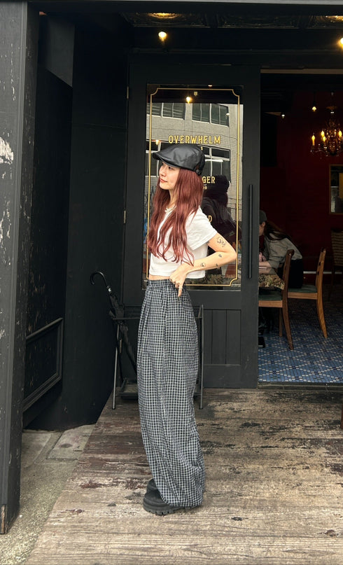 チェックボリュームラフパンツ